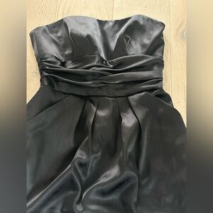 David's Bridal Strapless Black Dress